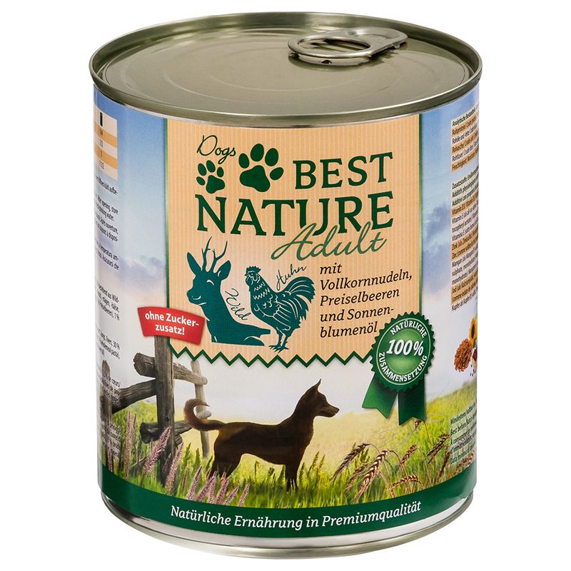 Best Nature Adult Dog 6 x 800g Beef, Rice & Safflower Oil