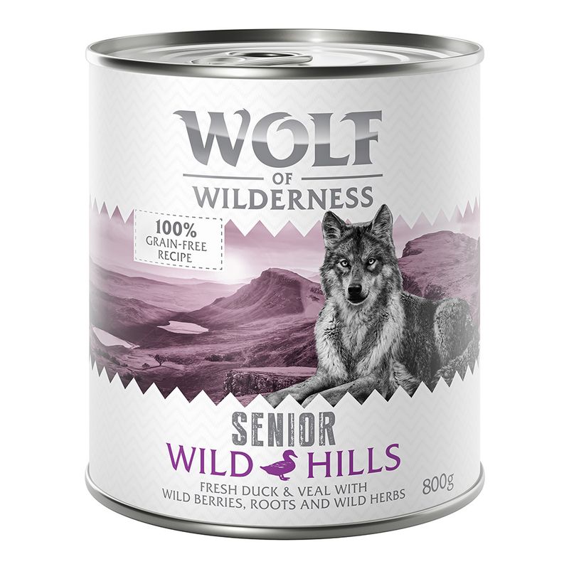 Wolf of Wilderness Senior 6 x 800g Green Fields - Lamb & Chicken