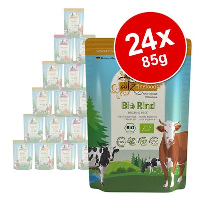 catz finefood Bio Saver Pack 24 x 85g No.507 Organic Beef