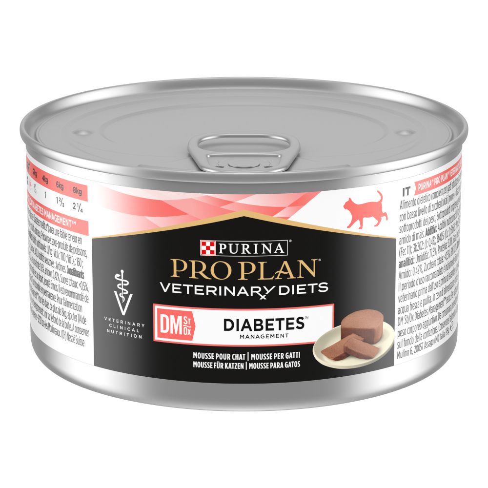 PURINA PRO PLAN Veterinary Diets Feline DM ST/OX Diabetes Management Mousse 24 x 195g