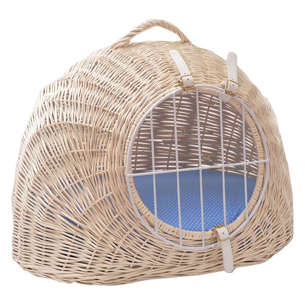 Aumüller Wicker Basket with Cushion 50 x 39 x 44 cm (L x W x H)