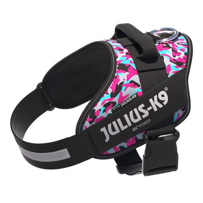 JULIUS-K9 IDC® Power Harness - Pink & Grey Size XS