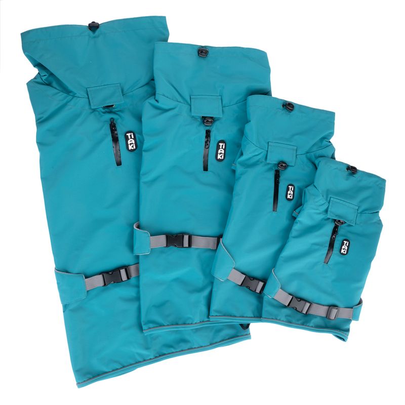 TIAKI Dog Raincoat - Teal approx. 30cm (Back Length)