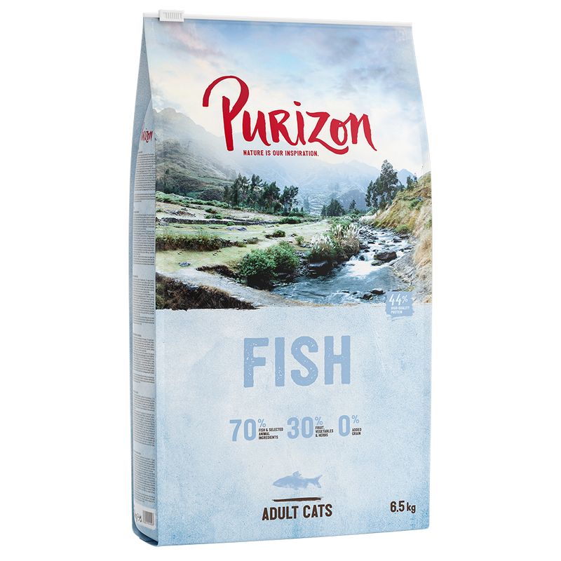 Purizon Adult Grain-Free Dry Cat Food Economy Pack Adult Chicken with Fish (2 x 6.5kg)