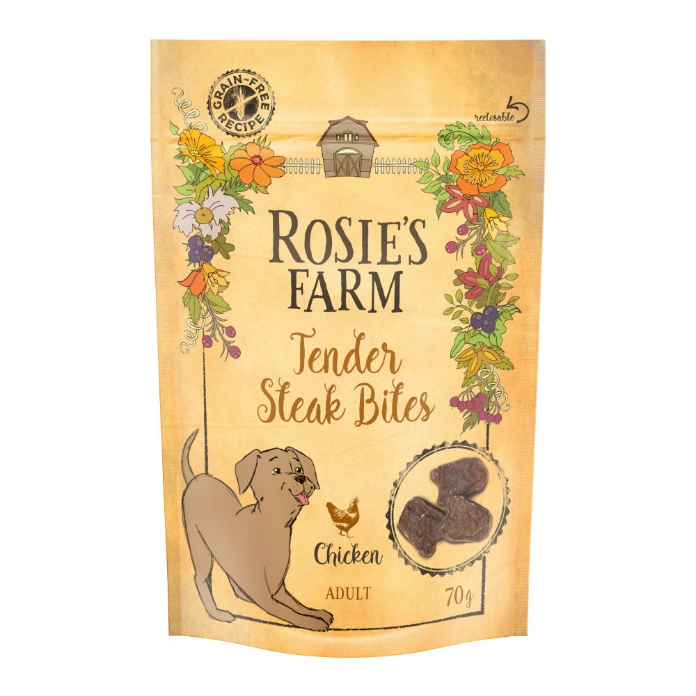 Rosie's Farm Adult Tender Steak Bites - Chicken 70g