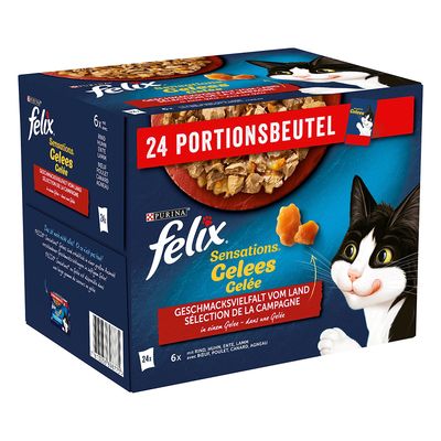 Felix Sensations 24 x 85g Countryside Selection in Jelly