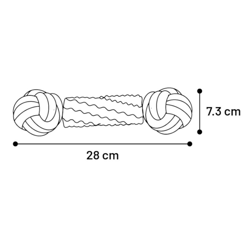 Flamingo Dog Toy Tofla Knot Ball and String 7.3 x 28cm (W x L)