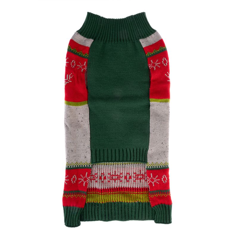 TIAKI Tri-Colour Reindeer Dog Jumper Size M: approx. 30cm Back Length