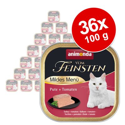 animonda vom Feinsten Mild Menu Adult Saver Pack 36 x 100g Turkey & Salmon