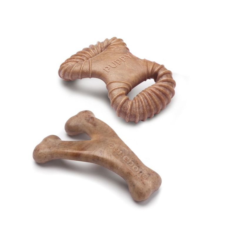 Benebone Puppy Set Wishbone & Dental Chew Dental Chew & Wishbone Bacon Tiny