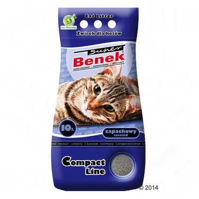 Super Benek Compact Sea Breeze Scented Cat Litter 25l (approx. 20kg)