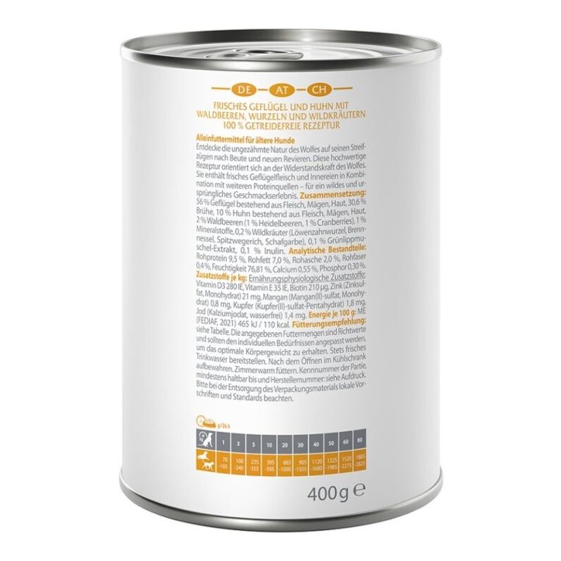 Wolf of Wilderness Senior 6 x 400g - With lots of fresh poultry Mixed Pack (2x Sandy Path, 2x Stony Creek, 2x Muddy Routes)