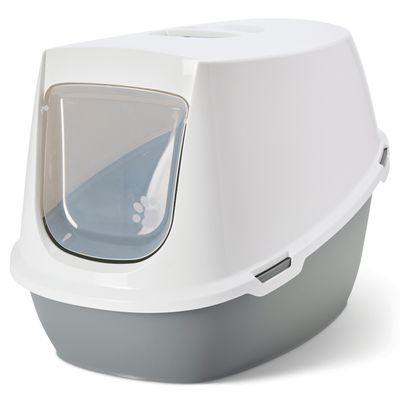 Savic Cat Litter Tray Robin Jumbo Light Grey/White