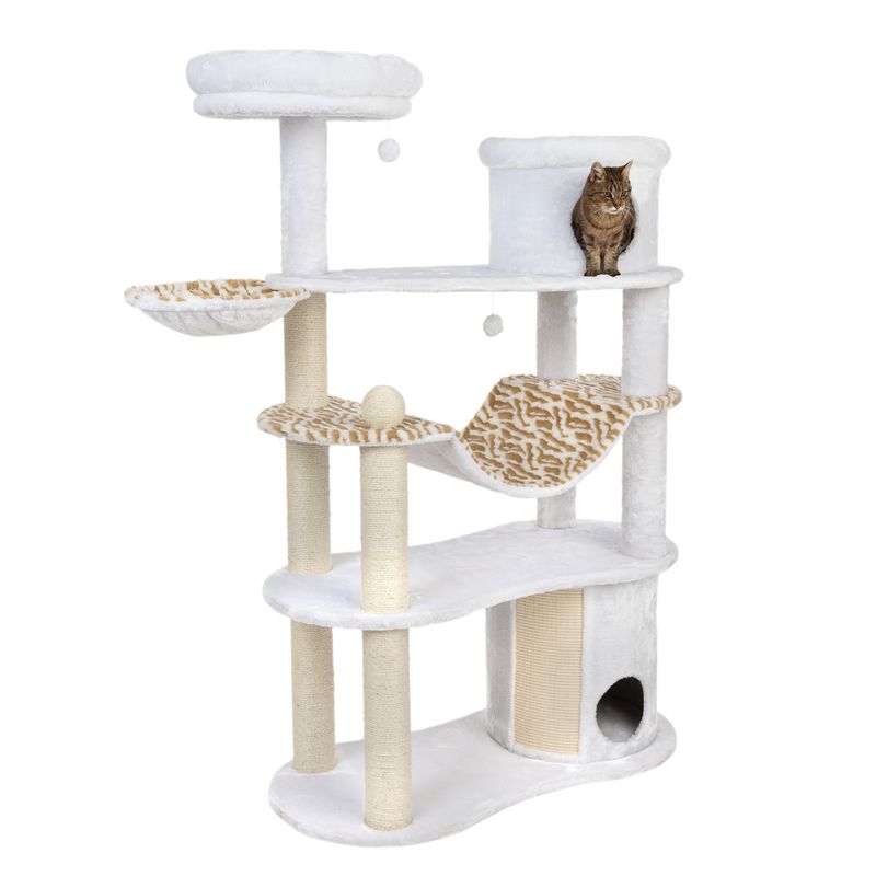White Tiger XXL Cat Tree White (2 packages)
