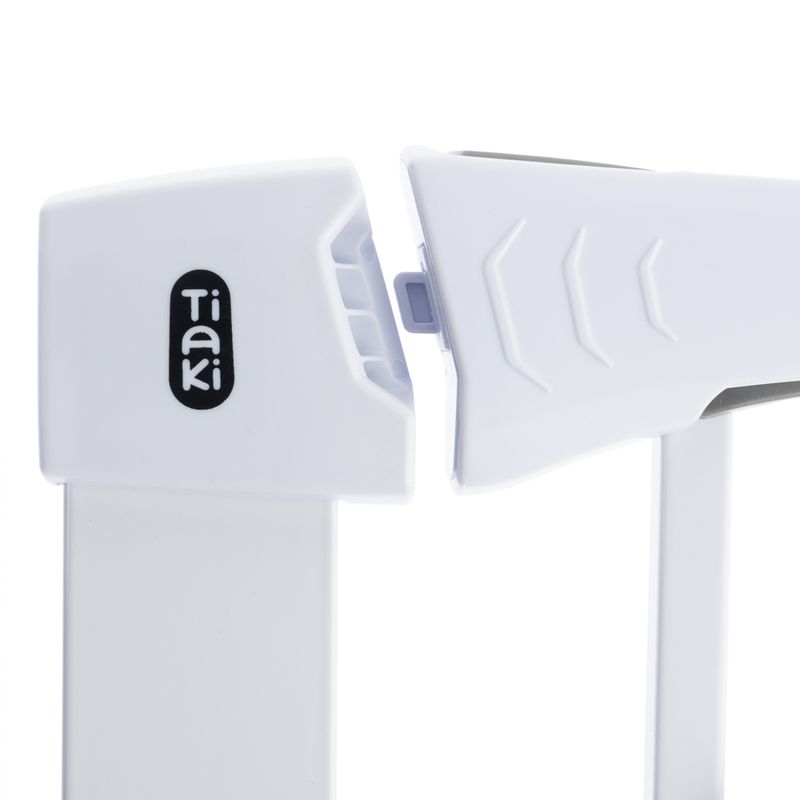 TIAKI White Dog Gate with 7 cm Extension Height 76 cm, width 75 to 82 cm