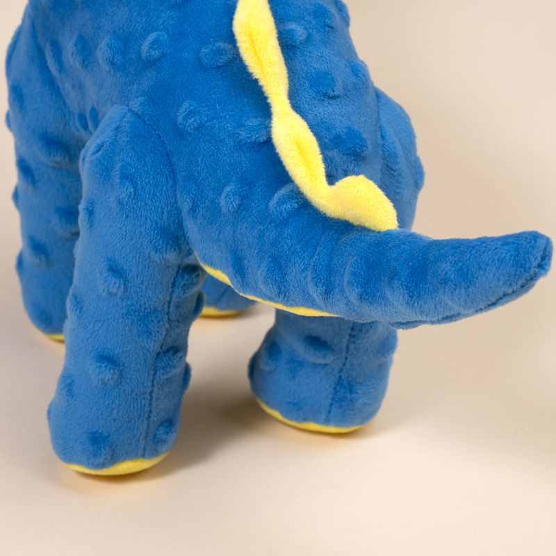 TIAKI Blue Dino Plush Dog Toy approx. 38 x 10 x 20 cm (L x W x H)