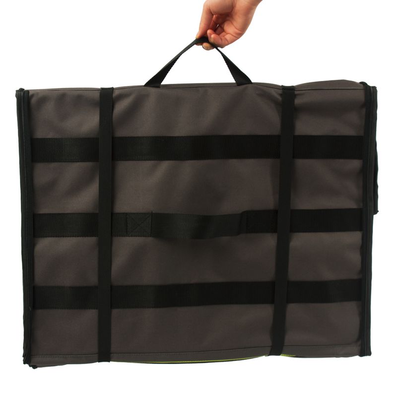 First Class Basic Transport Crate Size S: 53.5 x 38 x 46cm (L x W x H) Grey-Brown & Neon Green