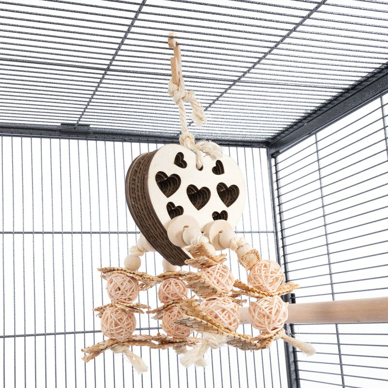 TIAKI Heart Snack Bird Toy approx. 30 x 10 x 9cm (L x W x H)