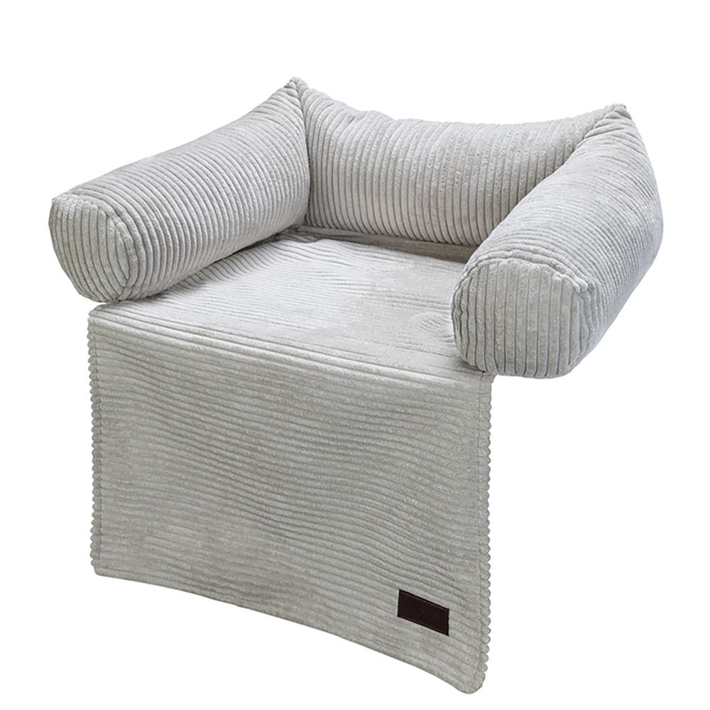 Designed by Lotte Couch Ribbed Cushion - Light Grey approx. 50 x 45 x 13.5cm (L x W x H)