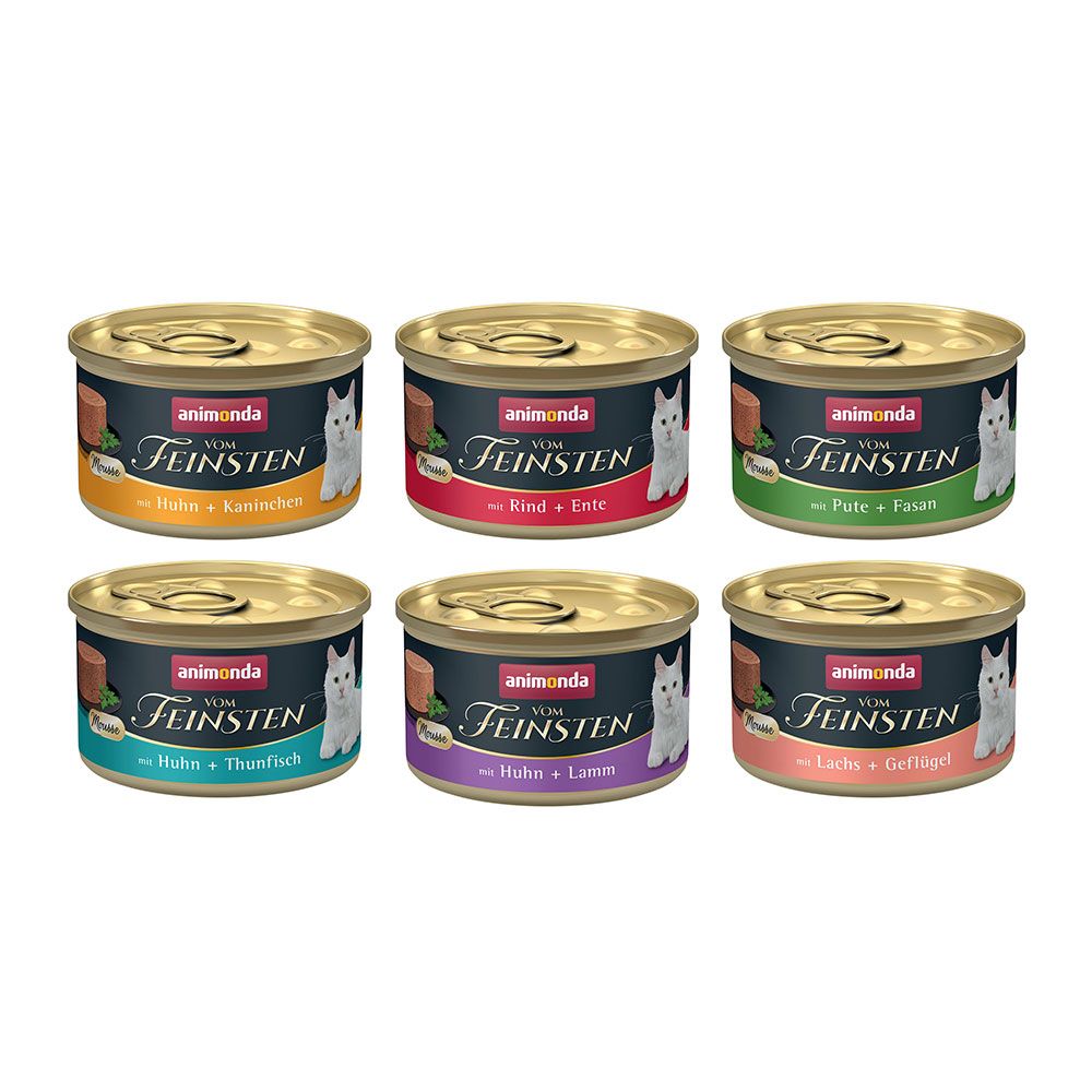 animonda Vom Feinsten Adult 72 x 85g Mousse Variety Pack (6 Flavours)
