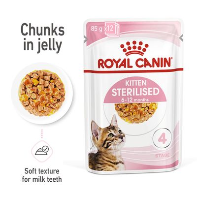 Royal Canin Sterilised Kitten in Jelly 12 x 85g