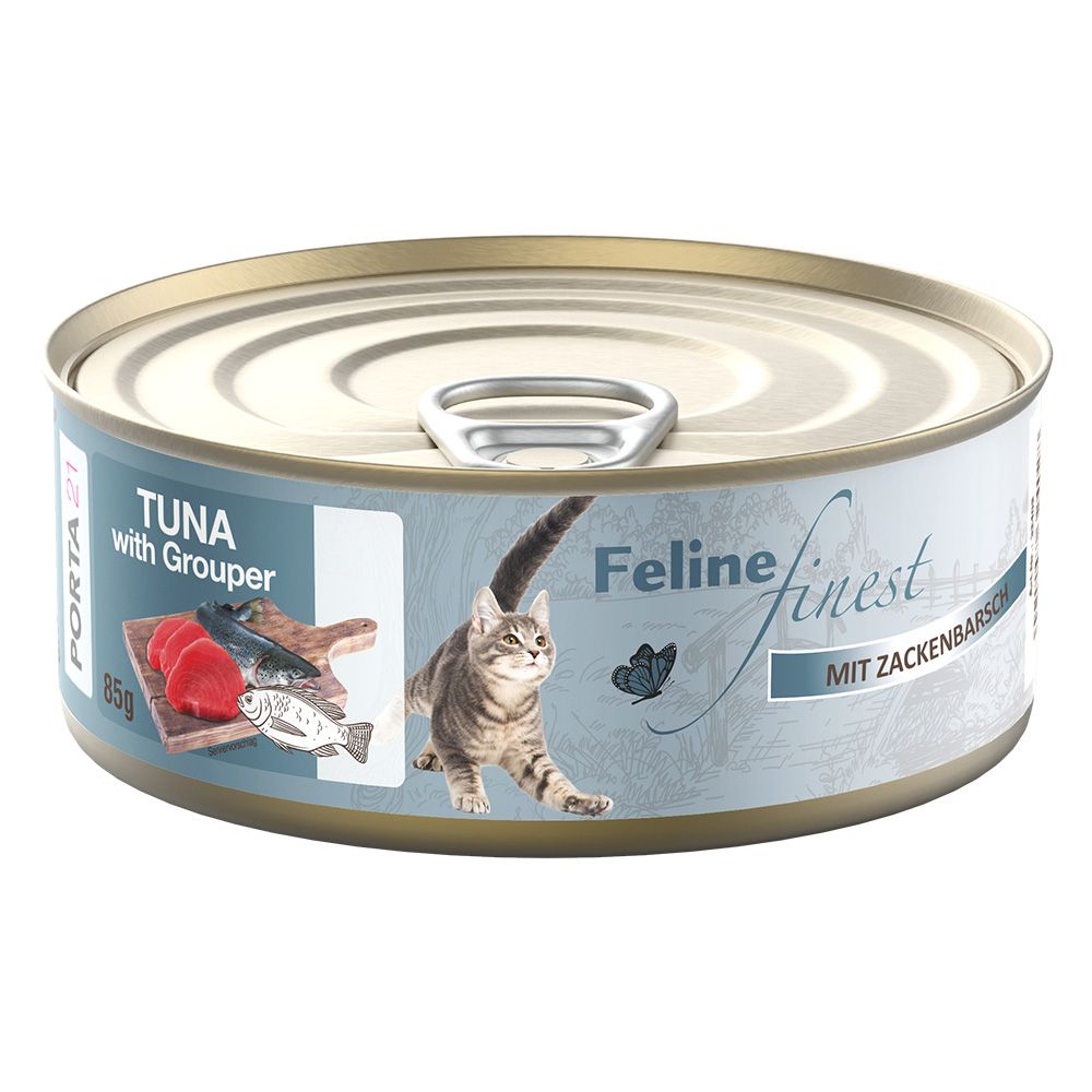 Economy Pack Feline Finest Cats Wet Food 24 x 85 g Tuna with squid