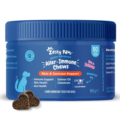 Zesty Paws Senior Allergy & Immunity Skin & Immune Support - Salmon 50 Chews