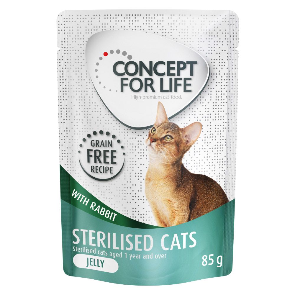 Concept for Life Sterilised Cats Rabbit Grain-Free - in Jelly 12 x 85g