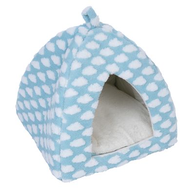 zooplus Basics Fluffy cat cave blue