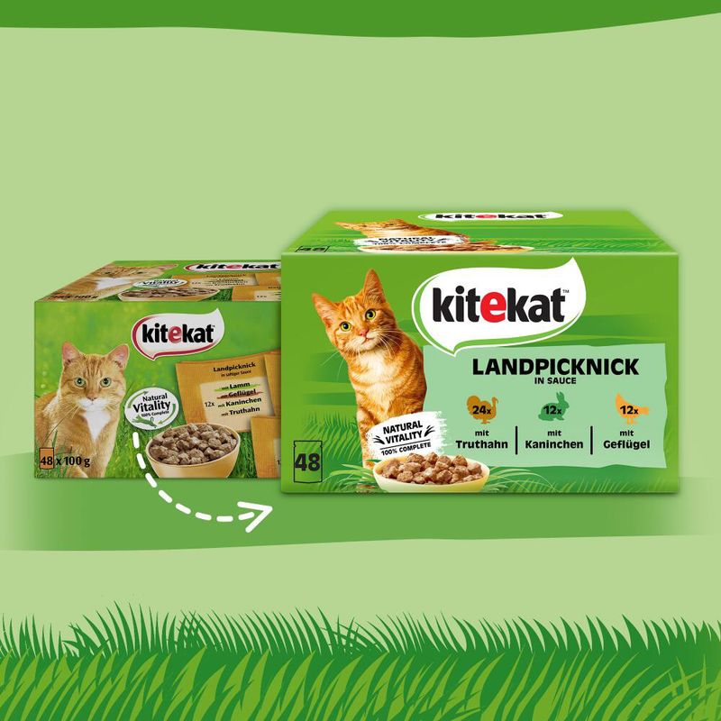 Kitekat Variety Pouches Saver Pack 48 x 85g Classic Selection in Gravy