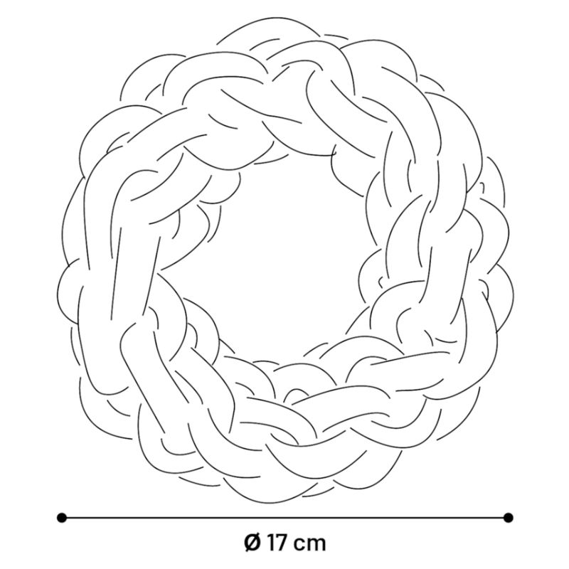 Flamingo Dog Toy Tofla Ring and String Size S: 17 x 5cm (W x H)