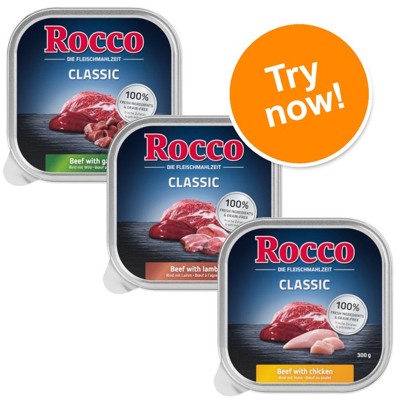 Rocco Trays Mixed Trial Pack 9 x 300g Menu Mix 1: Beef, Poultry, Lamb