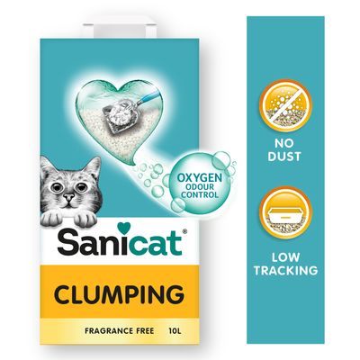 Sanicat Fragrance Free Clumping Cat Litter 10l