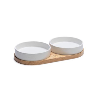 Designed by Lotte Lojs Ceramic Dinner Set for Cats 1 Set: 2 x 350ml