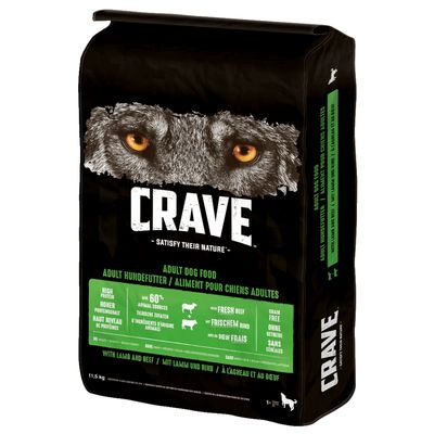 Crave Adult Lamb & Beef Dry Dog Food 1kg