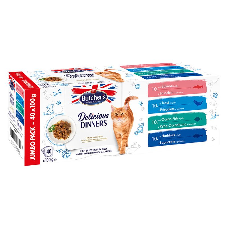 Butcher's Delicious Dinners Mega Pack 40 x 100g Chicken Selection in Jelly