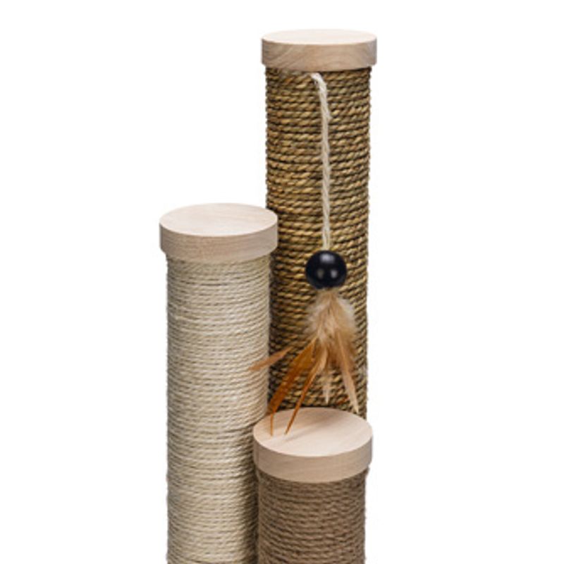 Designed by Lotte Willa Wooden Scratching Post Natural