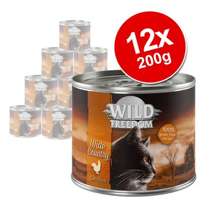 Wild Freedom Adult Saver Pack 12 x 200g Mixed Pack I (Chicken, Pollock, Lamb, Rabbit, Game)