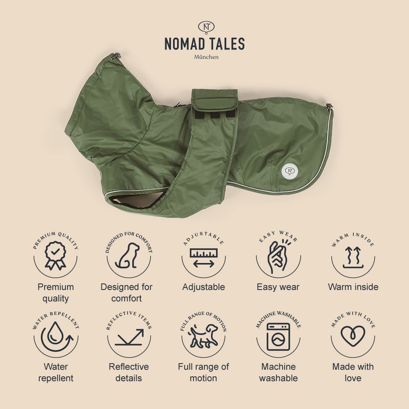 Nomad Tales Bloom Dog Coat - Classic approx. 40cm Back Length