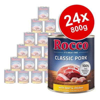 Rocco Classic Pork Saver Pack 24 x 800g Beef & Chicken