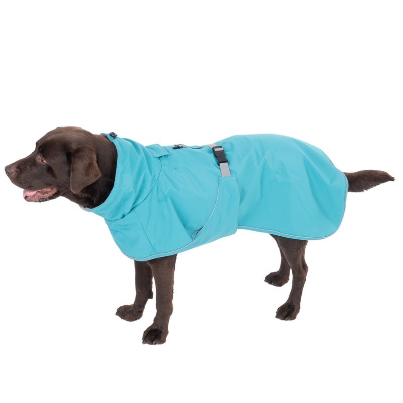 TIAKI Dog Raincoat - Teal approx. 30cm (Back Length)