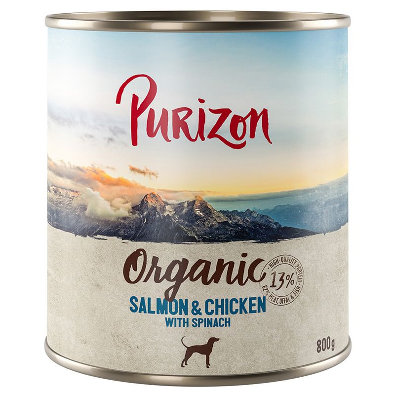 Purizon Organic 6 x 800g Duck & Chicken with Courgette