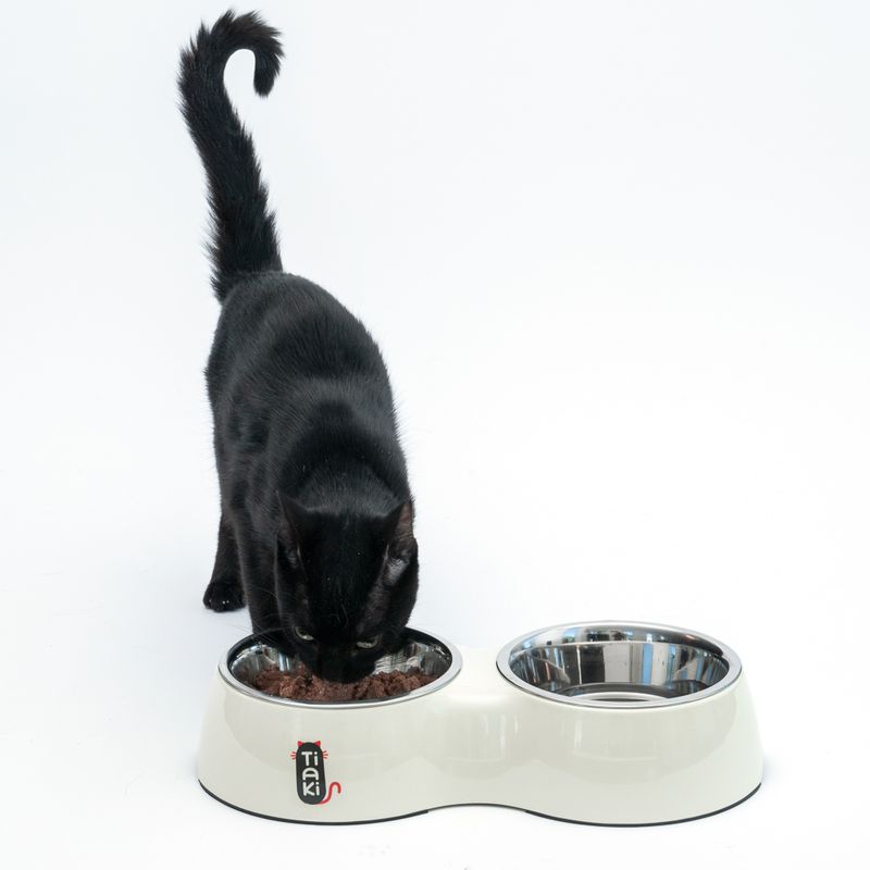 TIAKI Melamine Double Bowl 2 x 800ml, each diameter 16cm