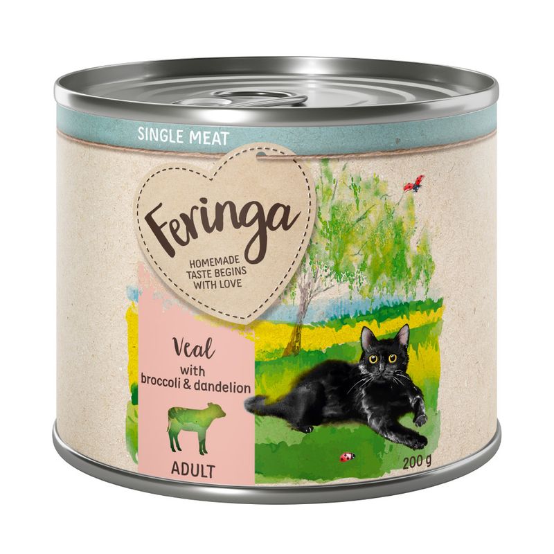Feringa Single Meat Menu Mixed Trial Pack 6 x 200g Mix I (6 Varieties ): Chicken, Rabbit, Lamb, Veal, Duck, Salmon