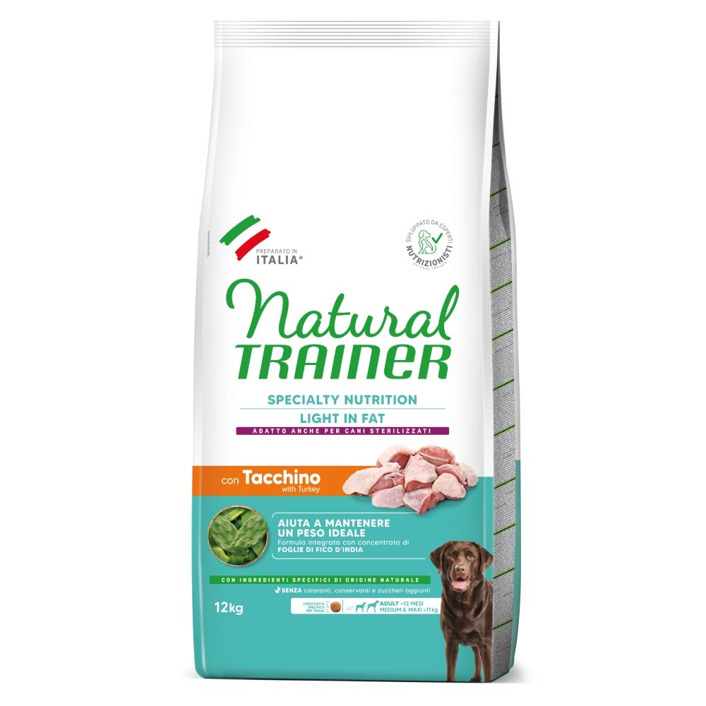 Natural Trainer Light in Fat Adult Medium & Maxi with Turkey 12kg