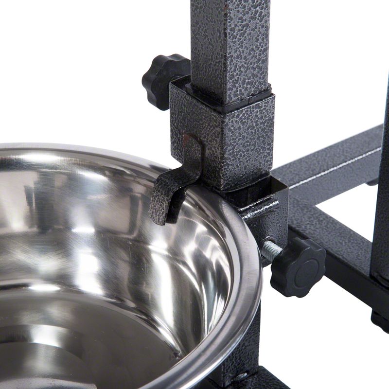 U-Shaped Dog Bowl Stand with Stainless Steel Bowls 2 x 1.6 litre