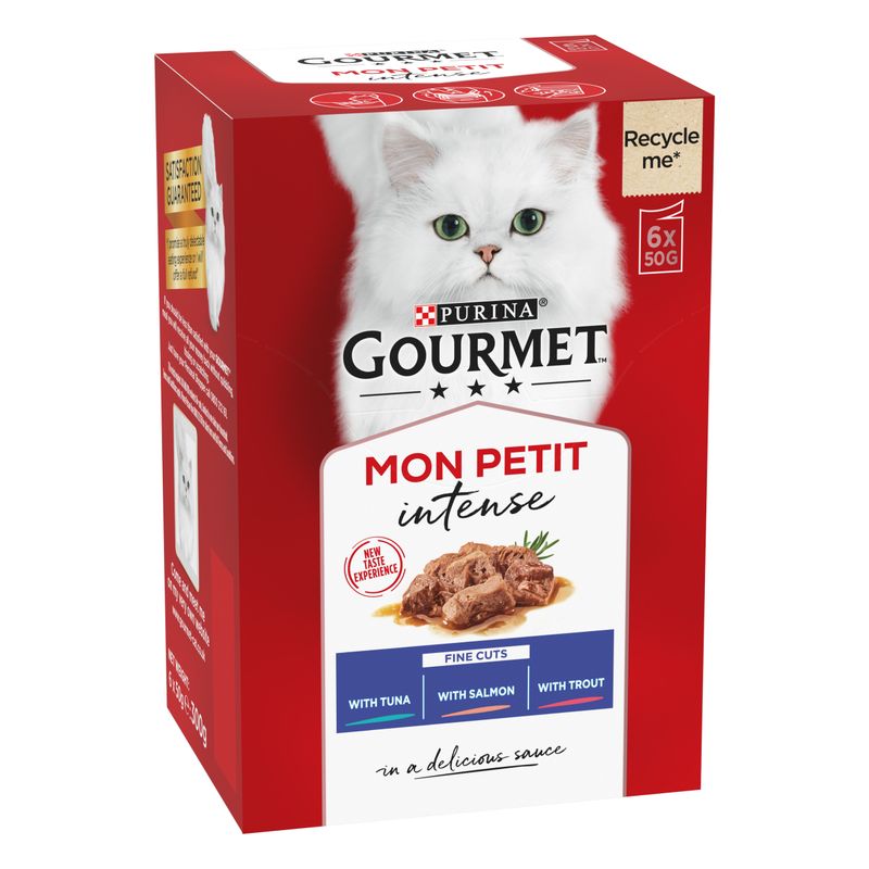 Gourmet Mon Petit 6 x 50g Tuna, Salmon, Trout