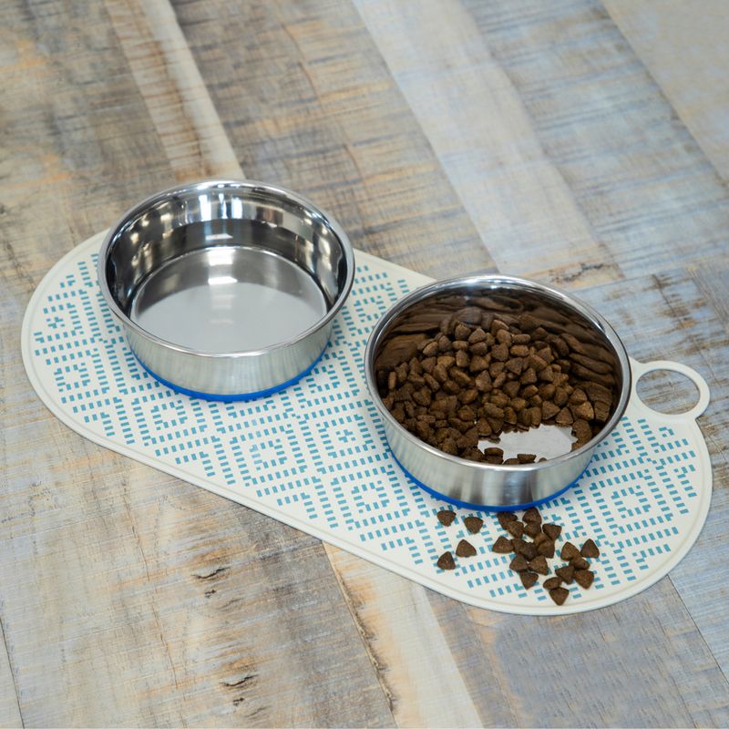 TIAKI Silicone Bowl Mat Green Rhombus L 50 X W 25 cm