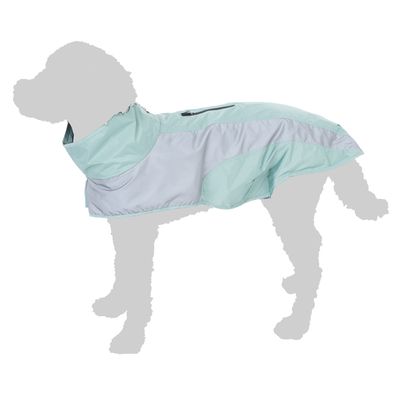 Nomad Tales Spirit Reflective Dog Raincoat - Mint approx. 35cm (Back Length)