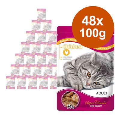 Super Benek Super Chunks Saver Pack 48 x 100g Chicken in Sauce